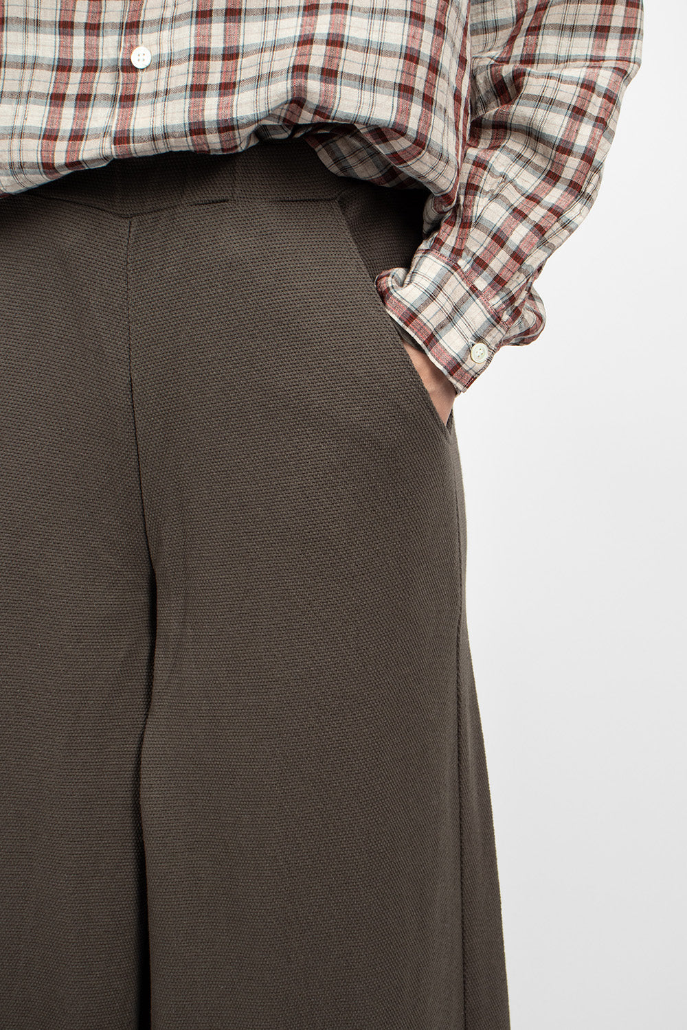 & Twelve Pant Charcoal Brown