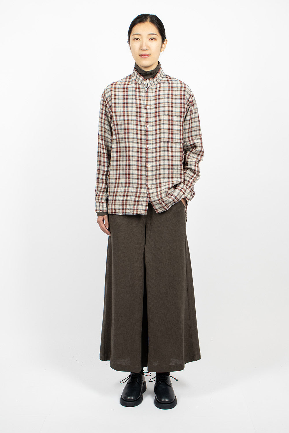 & Twelve Pant Charcoal Brown