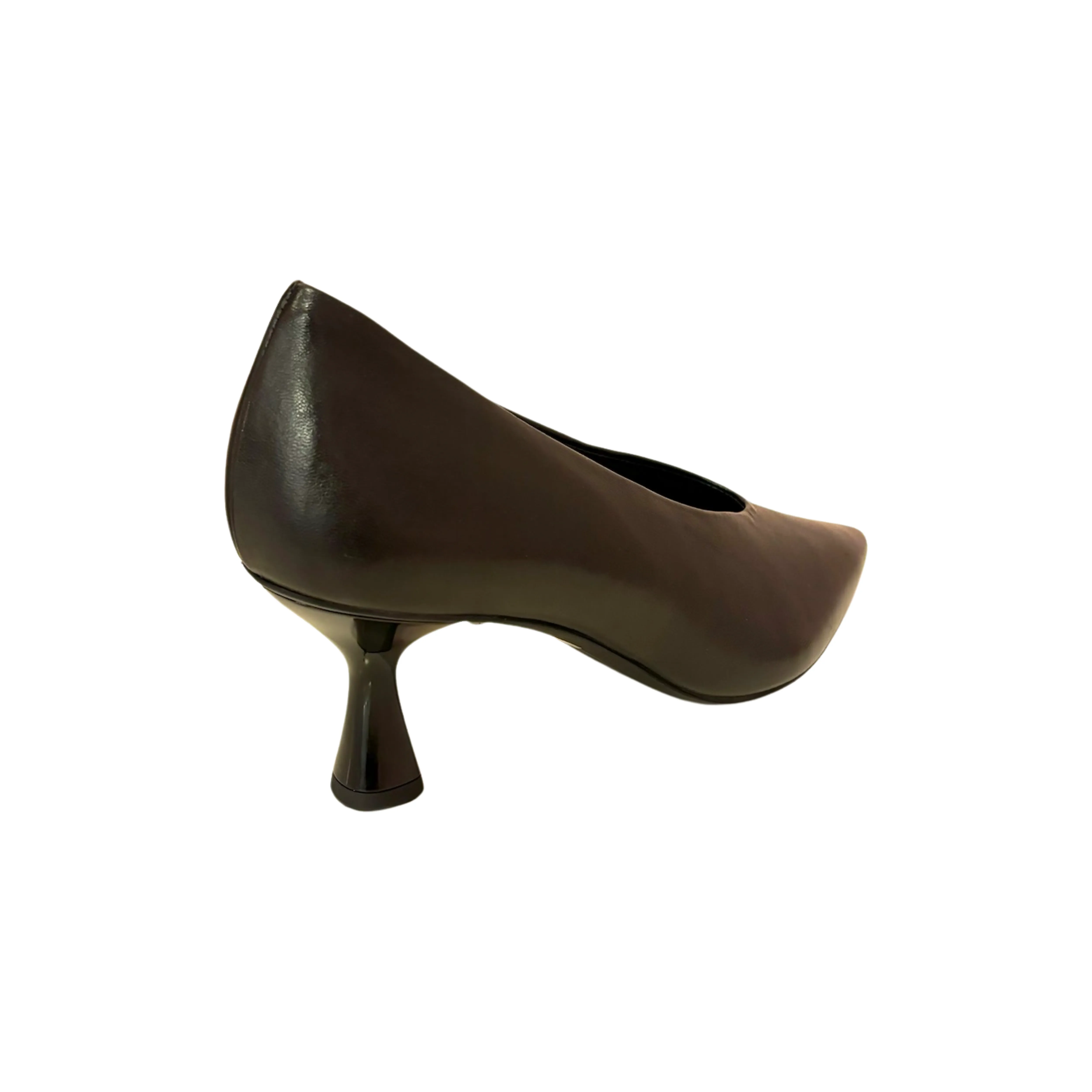 106000 Black Leather Sculpture Pump