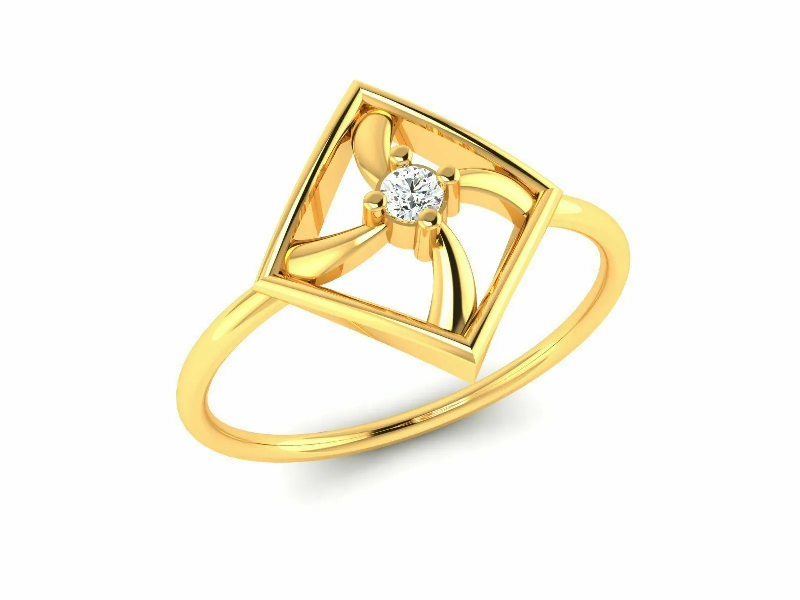 22k Ring Solid Gold Ladies Jewelry Modern Triangle Band CGR40