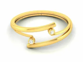 22k Ring Solid Gold Ladies Jewelry Modern Twist Design CGR31