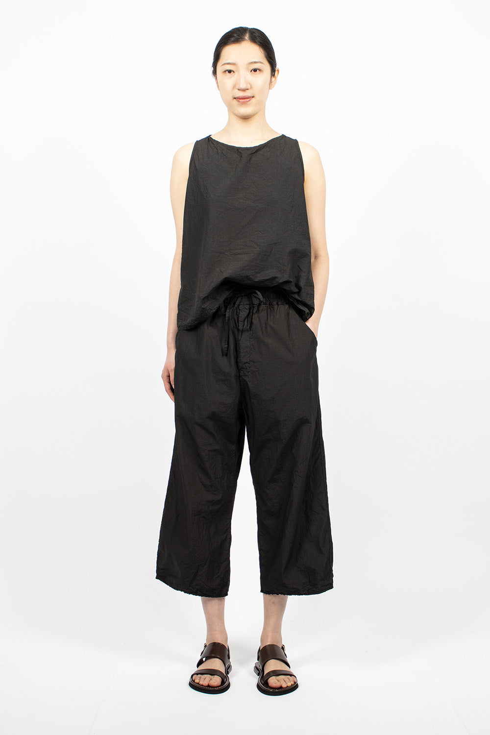 23_178 Wide&Short Trousers TC Black