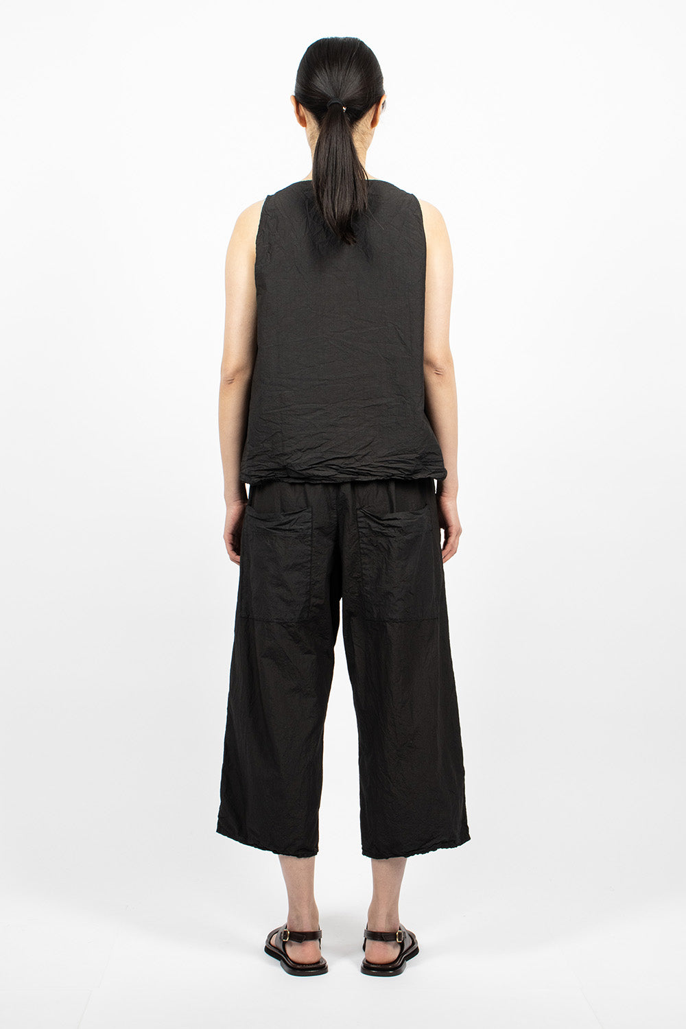 23_178 Wide&Short Trousers TC Black