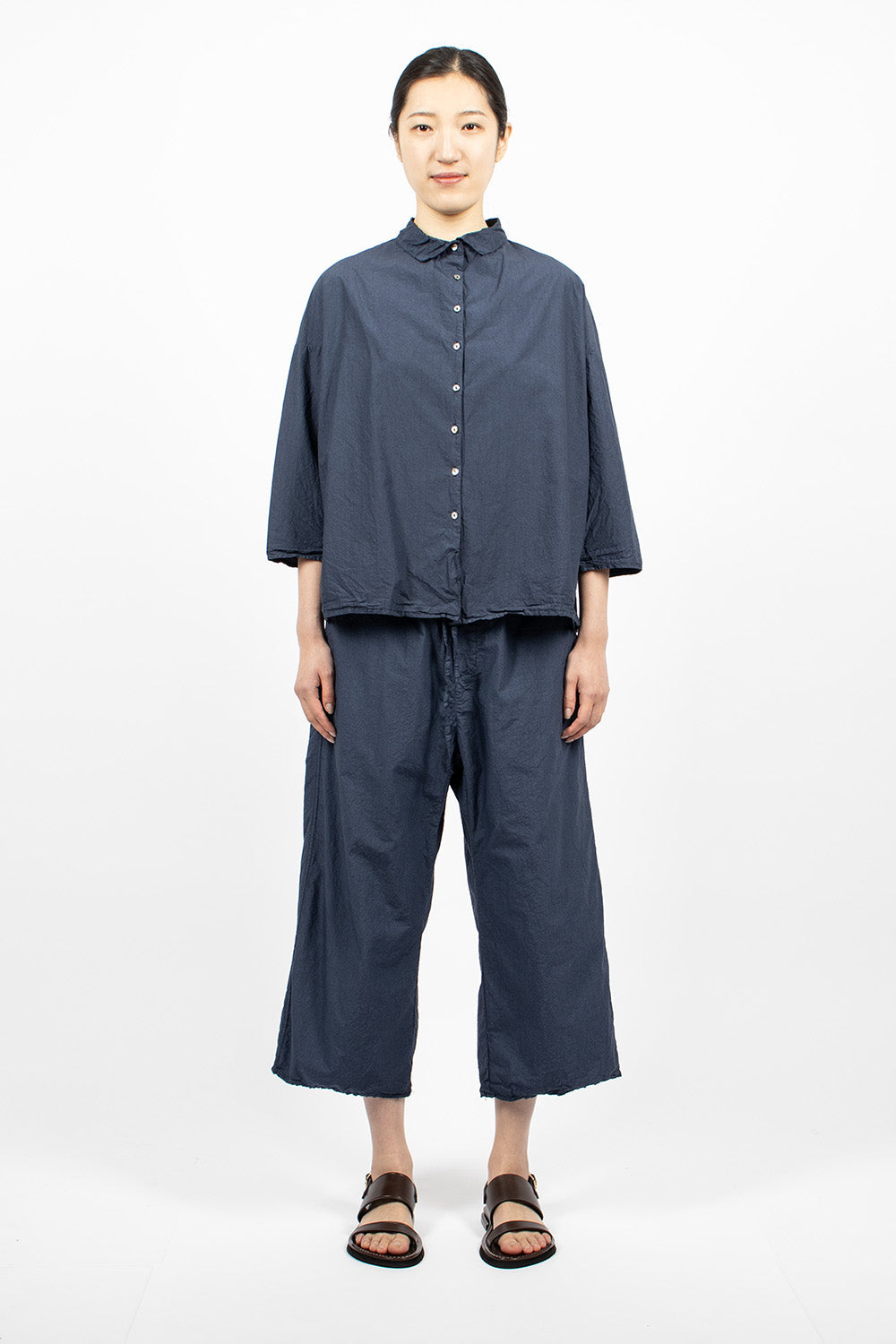 23_178 Wide&Short Trousers TC Navy