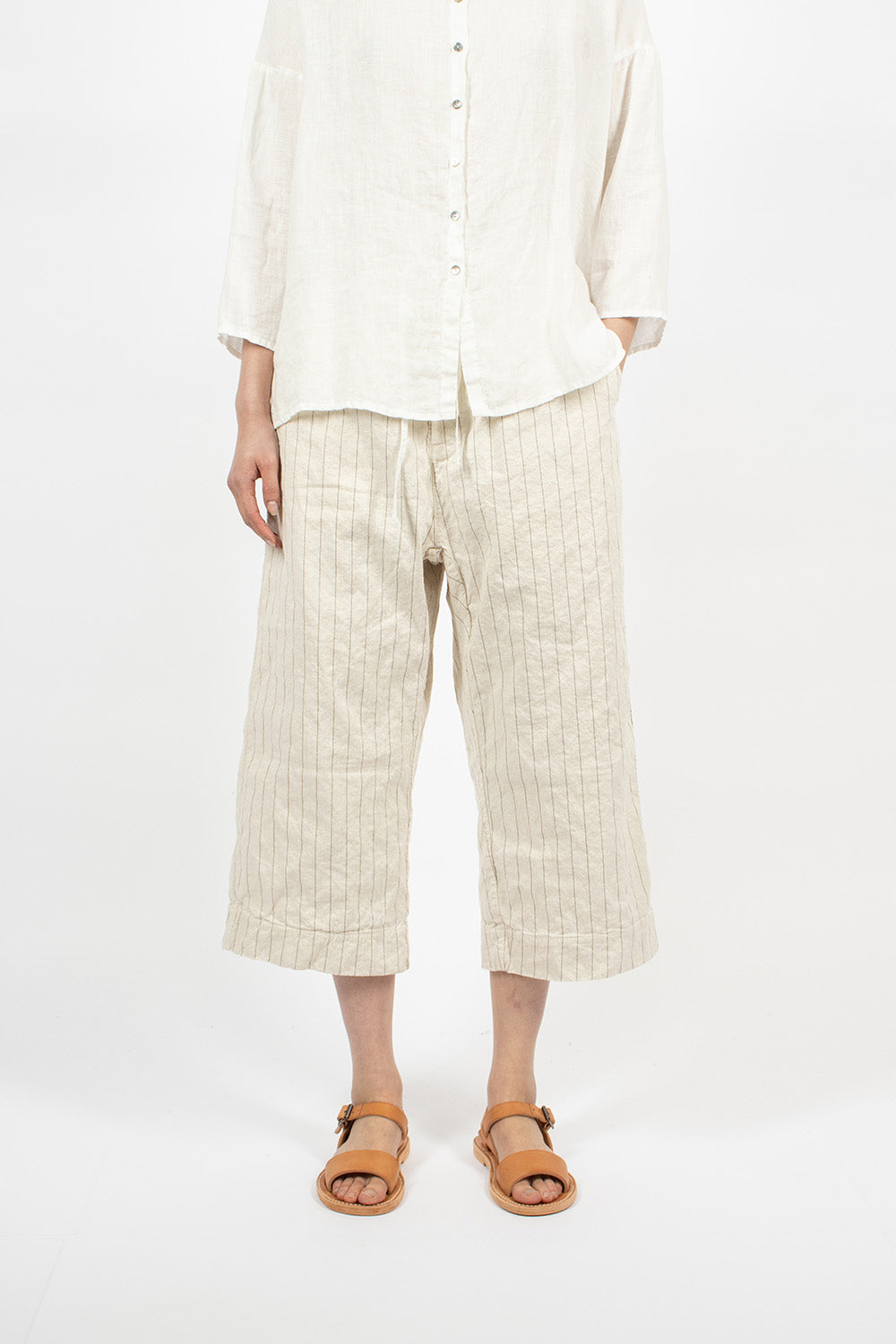 23_251 Pinstripe W&S Trousers Natural