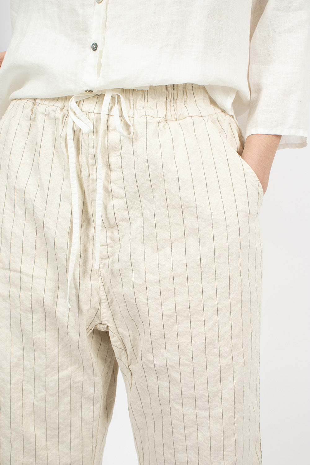 23_251 Pinstripe W&S Trousers Natural