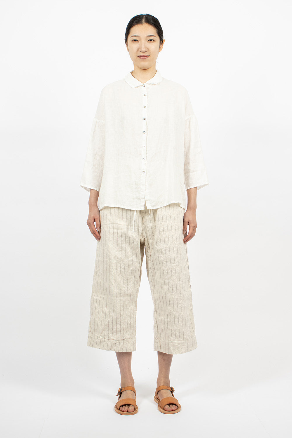 23_251 Pinstripe W&S Trousers Natural