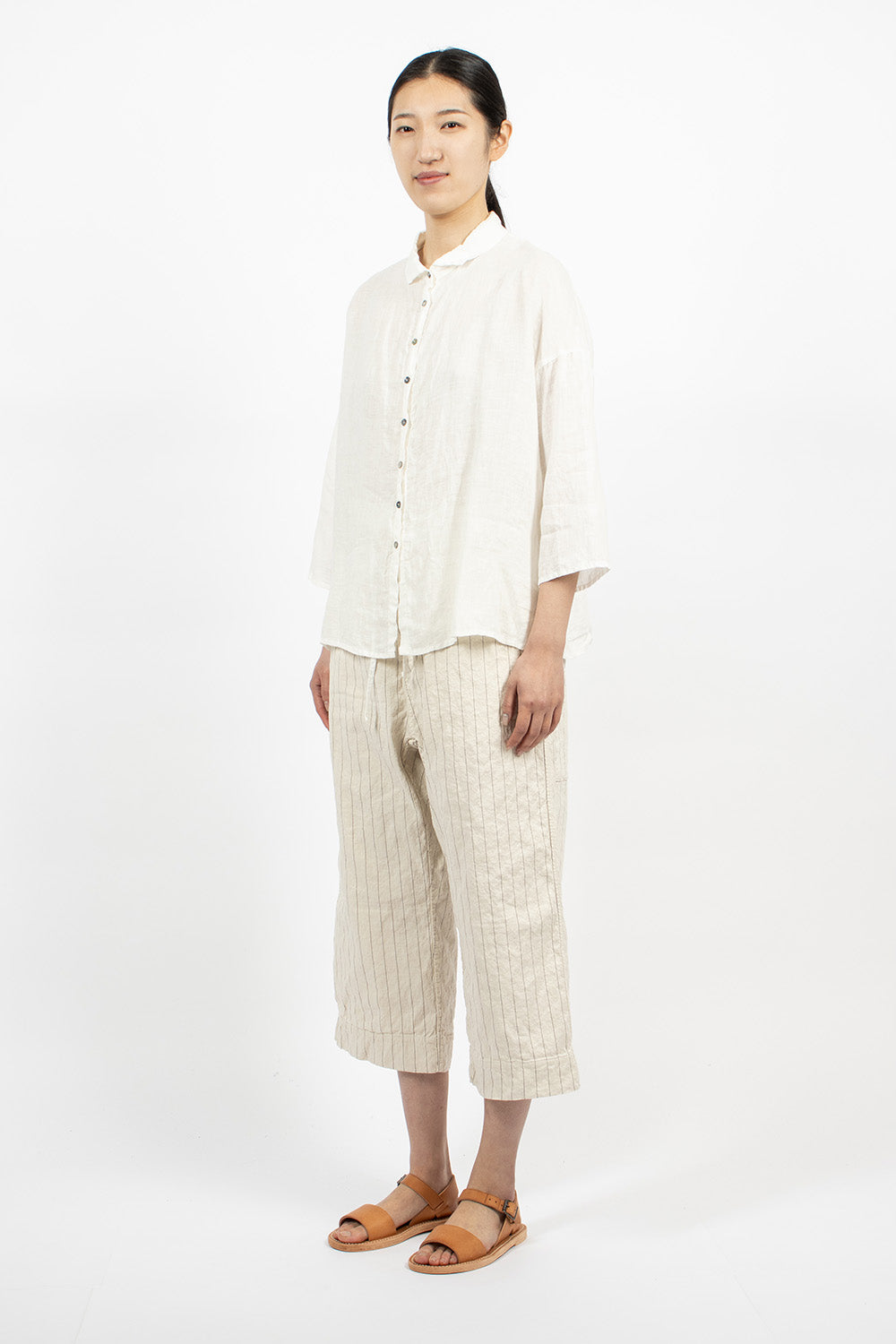 23_251 Pinstripe W&S Trousers Natural