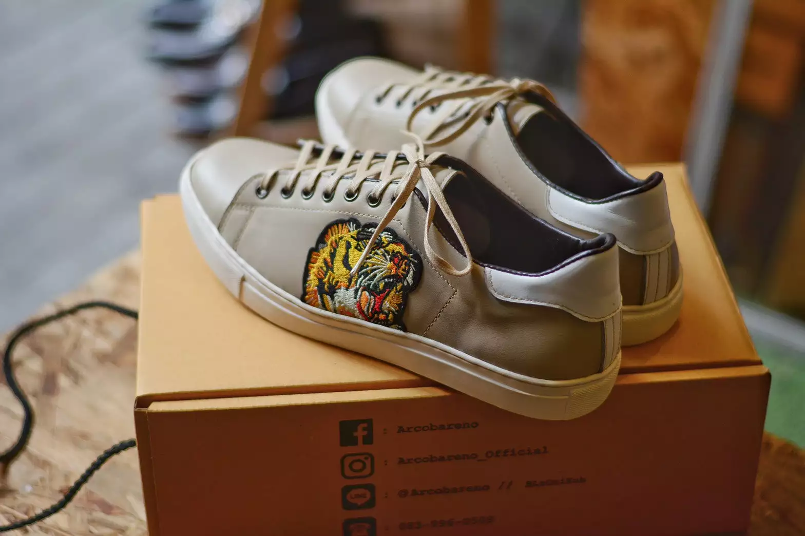 449 Arcobareno Sneakers Beige x Embroidery