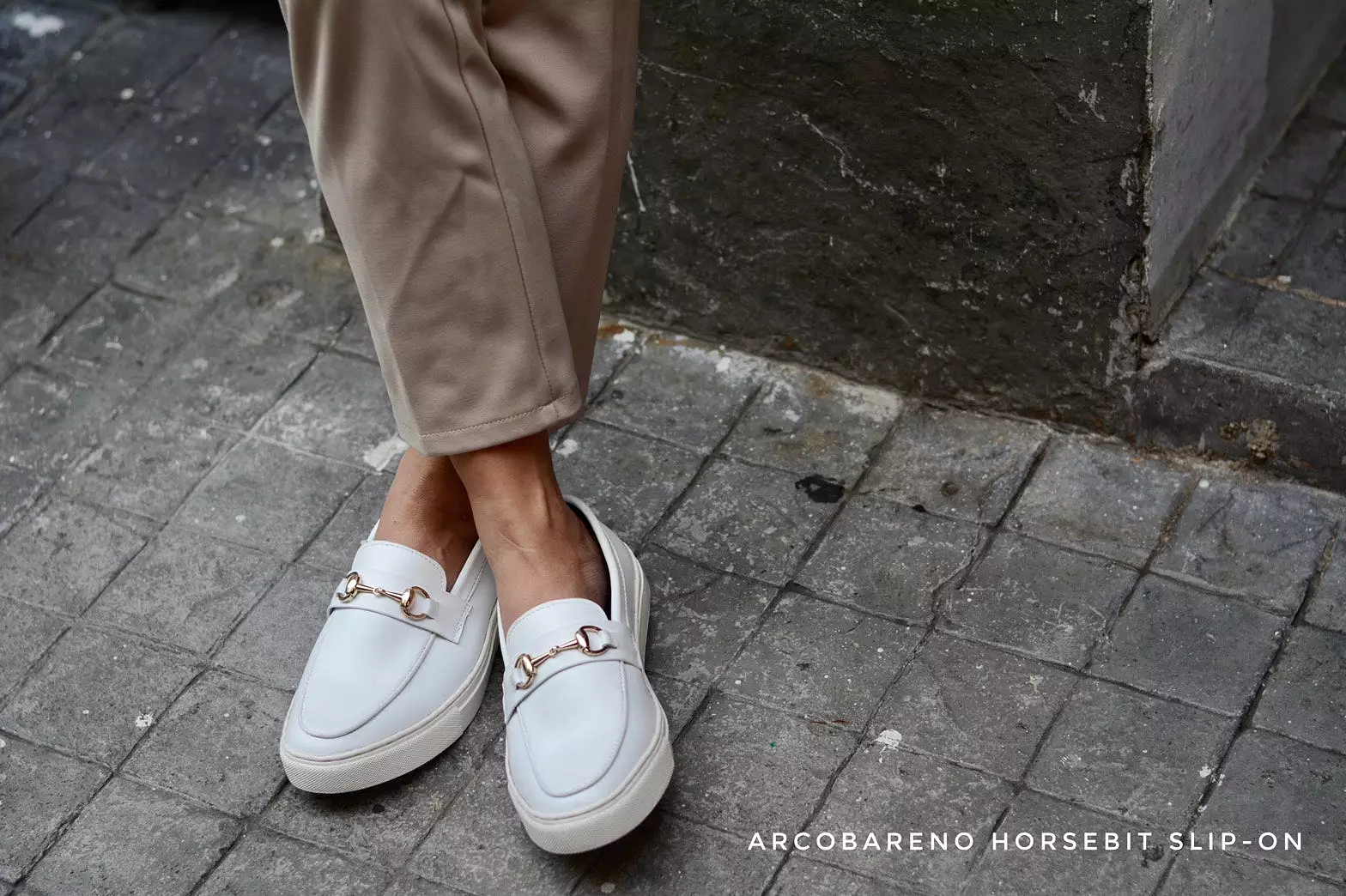 702 Arcobareno Horsebit Slip-On WinterWhite