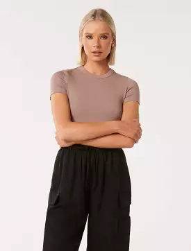 Abigail Wide Rib Neck T-Shirt