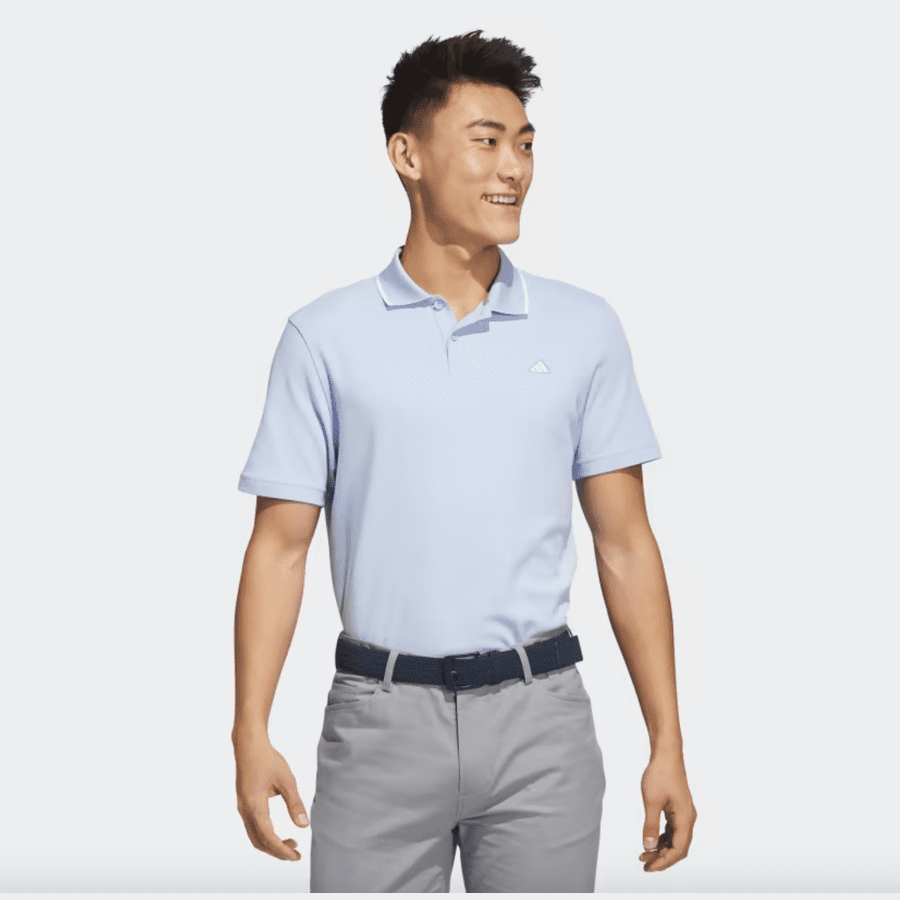 Adidas 2023 Go-To Pique Golf Polo Shirt - Blue