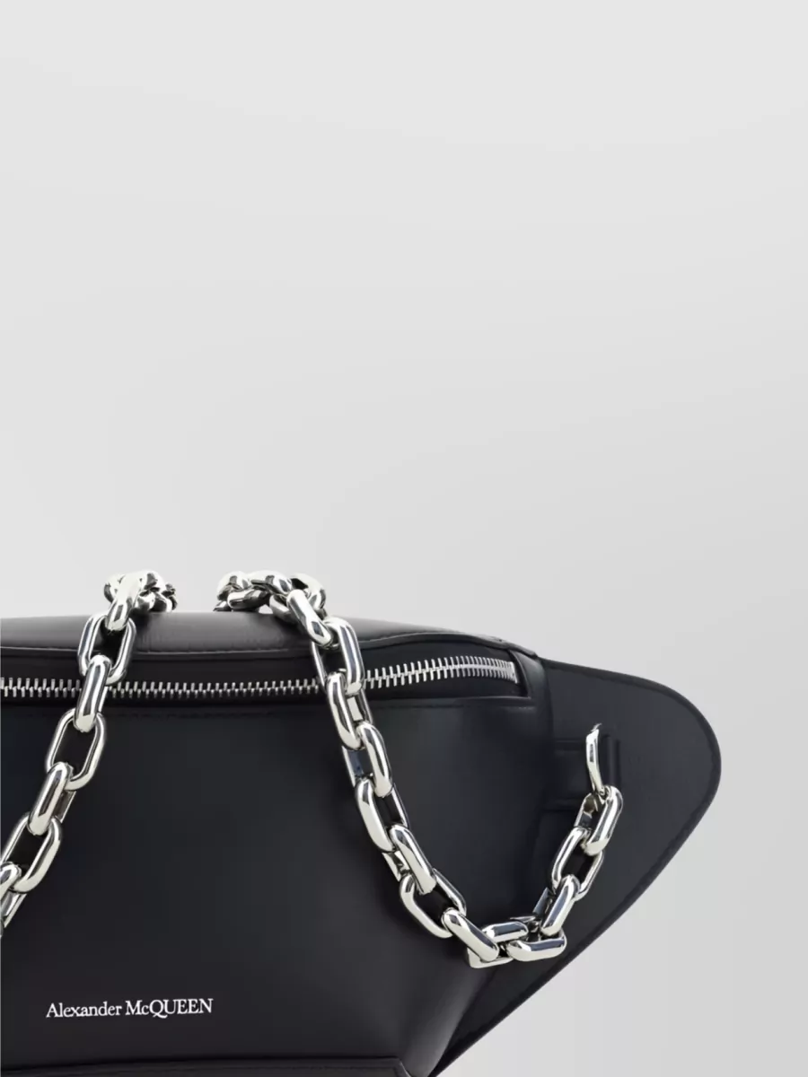 Alexander McQueen   Logo-printed leather belt bag