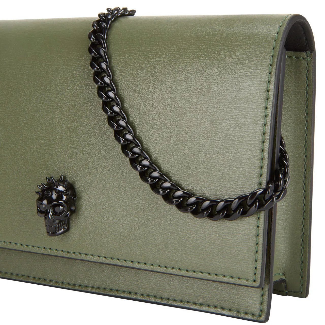 ALEXANDER MCQUEEN Skull Small Crossbody Bag - Khaki