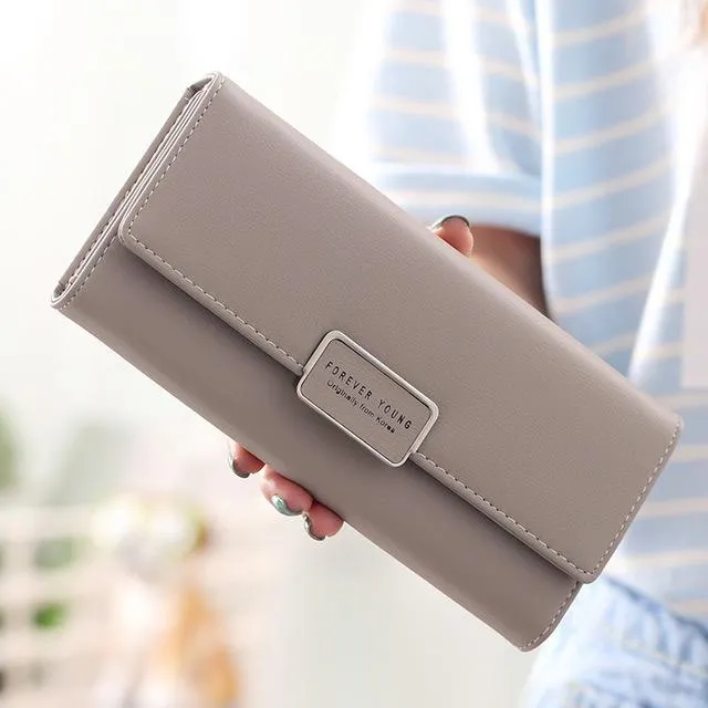 aliwood High Quality 3 Fold Women's Wallet Brand PU Leather Long Purse Clutch Coin Purse Phone Pocket Card Holder Large Capacity