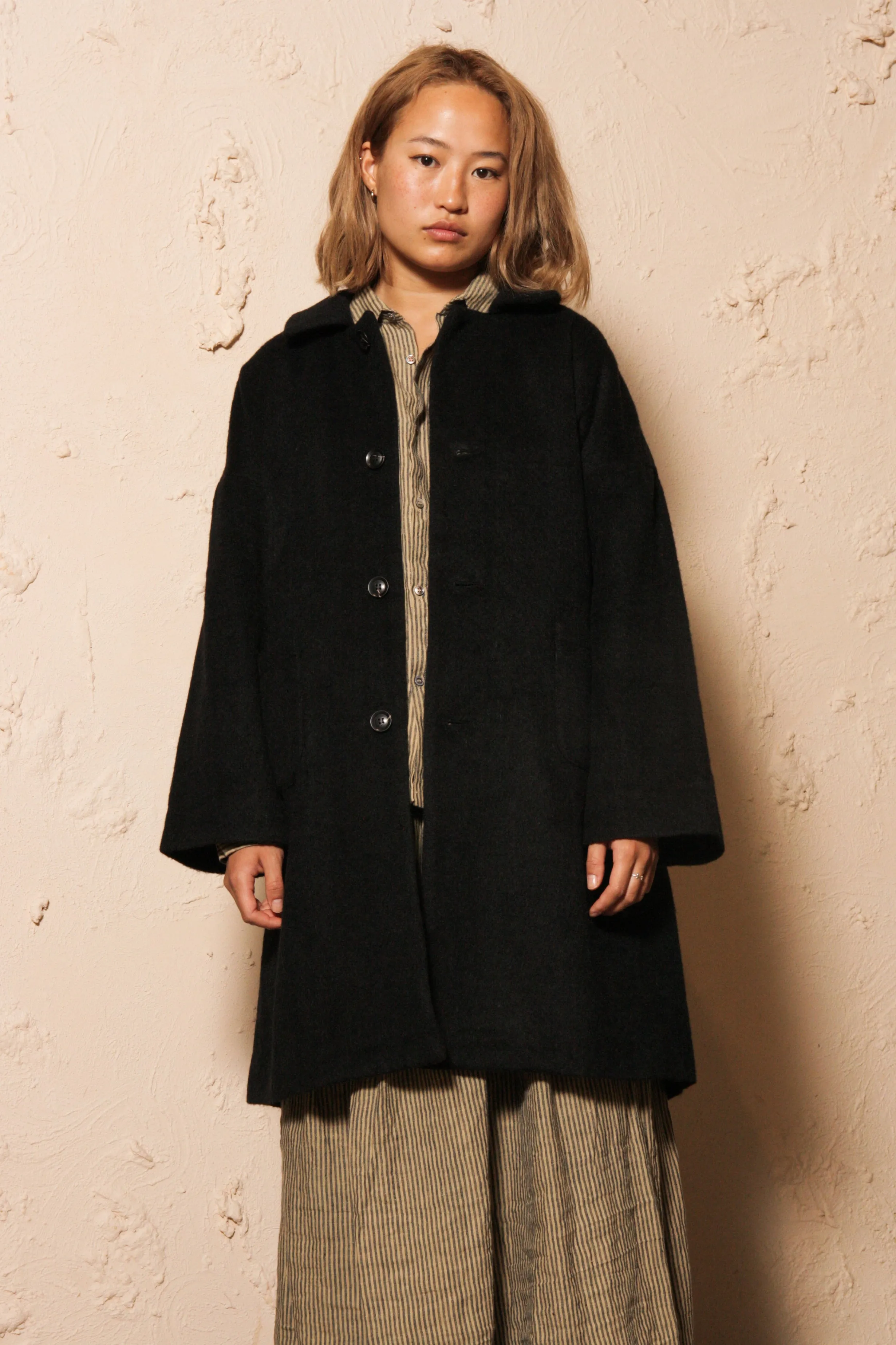 Alpaca Mosser Coat Black