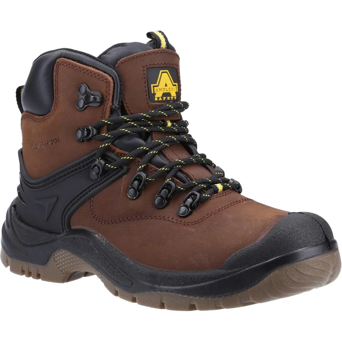 Amblers Safety FS197 Shock Absorbing Waterproof Lace up Safety Boot Brown