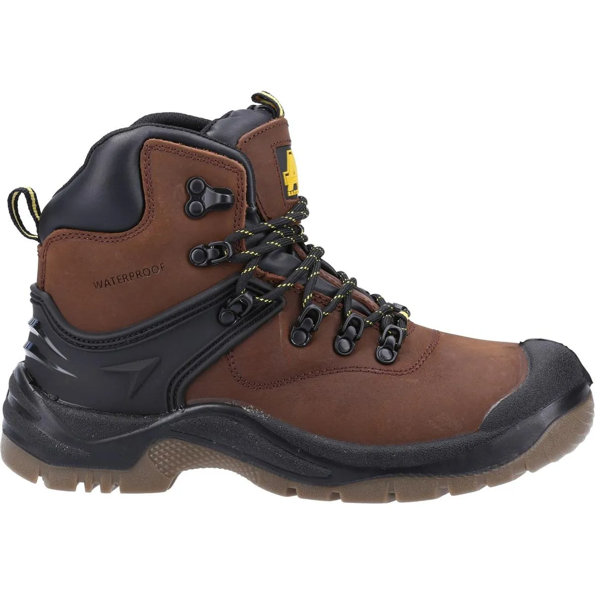 Amblers Safety FS197 Shock Absorbing Waterproof Lace up Safety Boot Brown