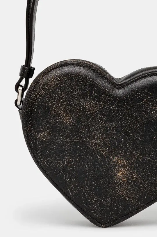 AMBUSH handbag Crackle Heart Shoulder Bag black color BWNN006F24LEA0011000