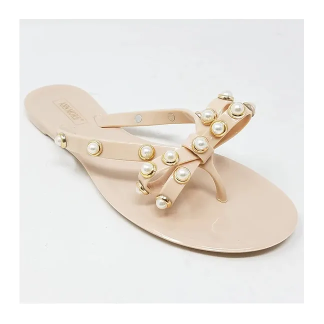 Ann More Malaga Jelly Sandals Pearl Beige