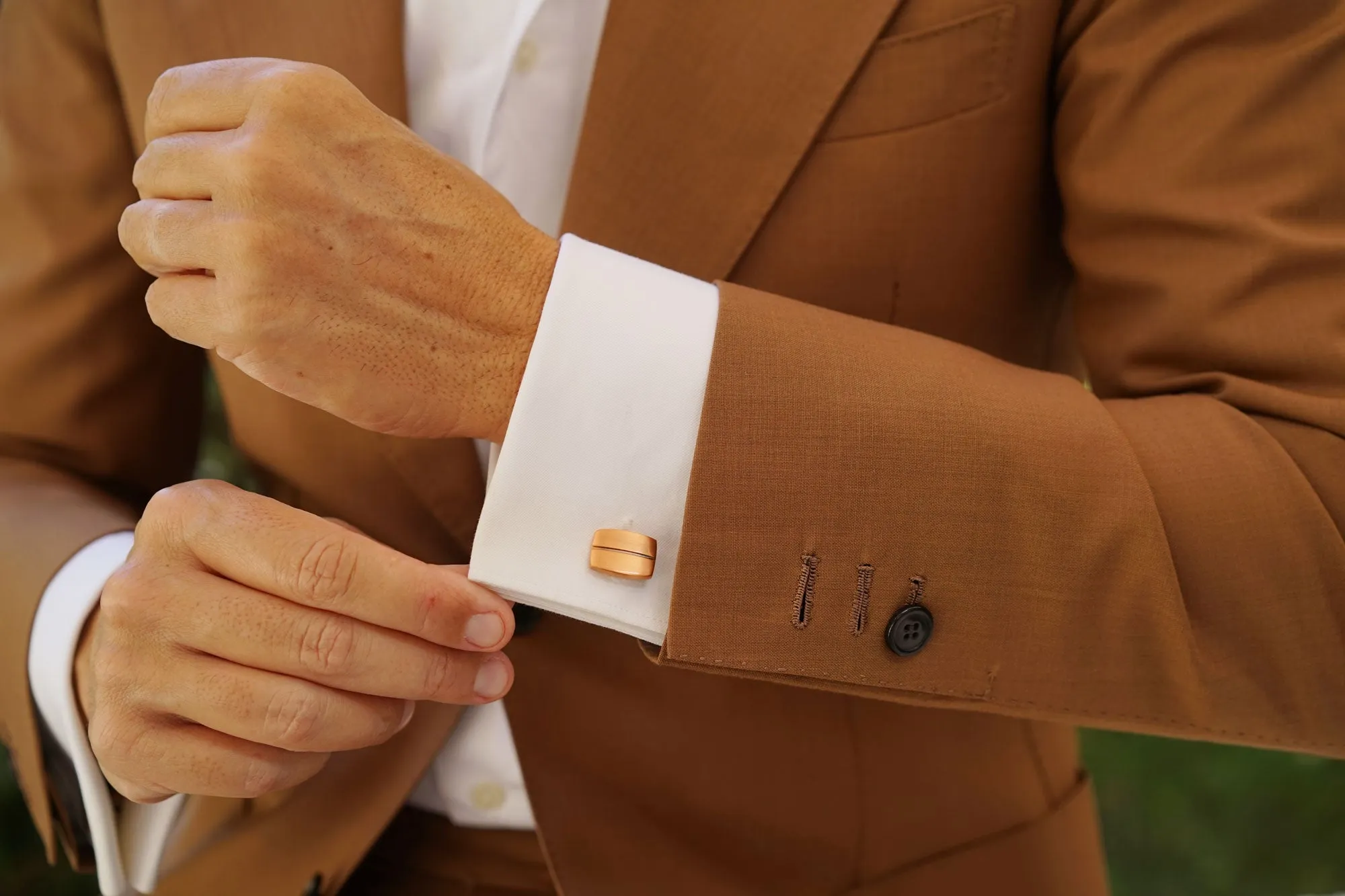 Antique Copper Pesci Cufflinks