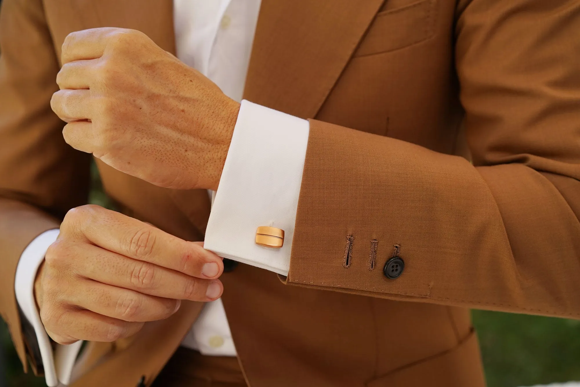 Antique Copper Pesci Cufflinks