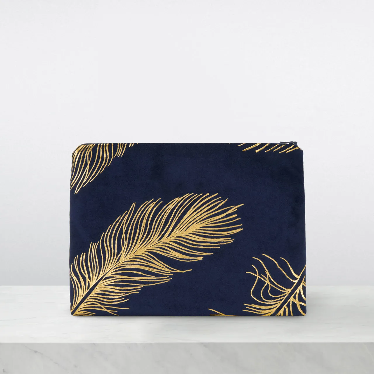 AOIFE MULLANE Printed Clutch - Navy