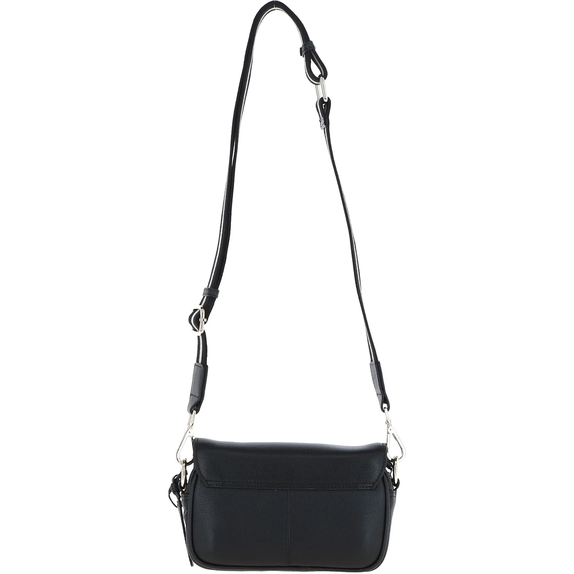 Ashwood Real Leather Flapover Crossbody Bag Black: 64295