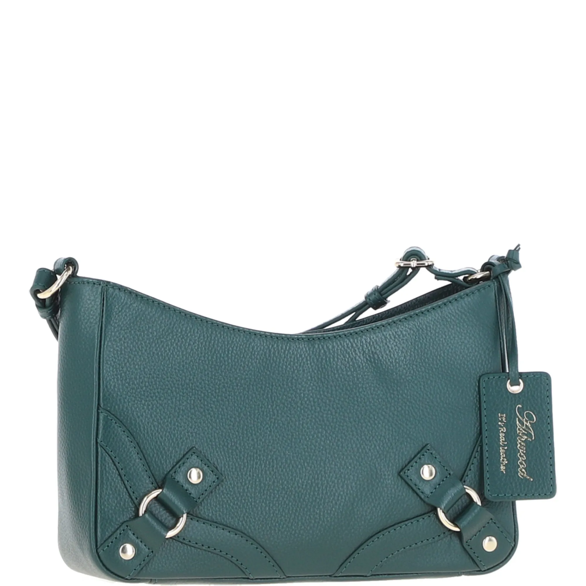 Ashwood Top Zip Leather Crossbody Bag Green: Z-78