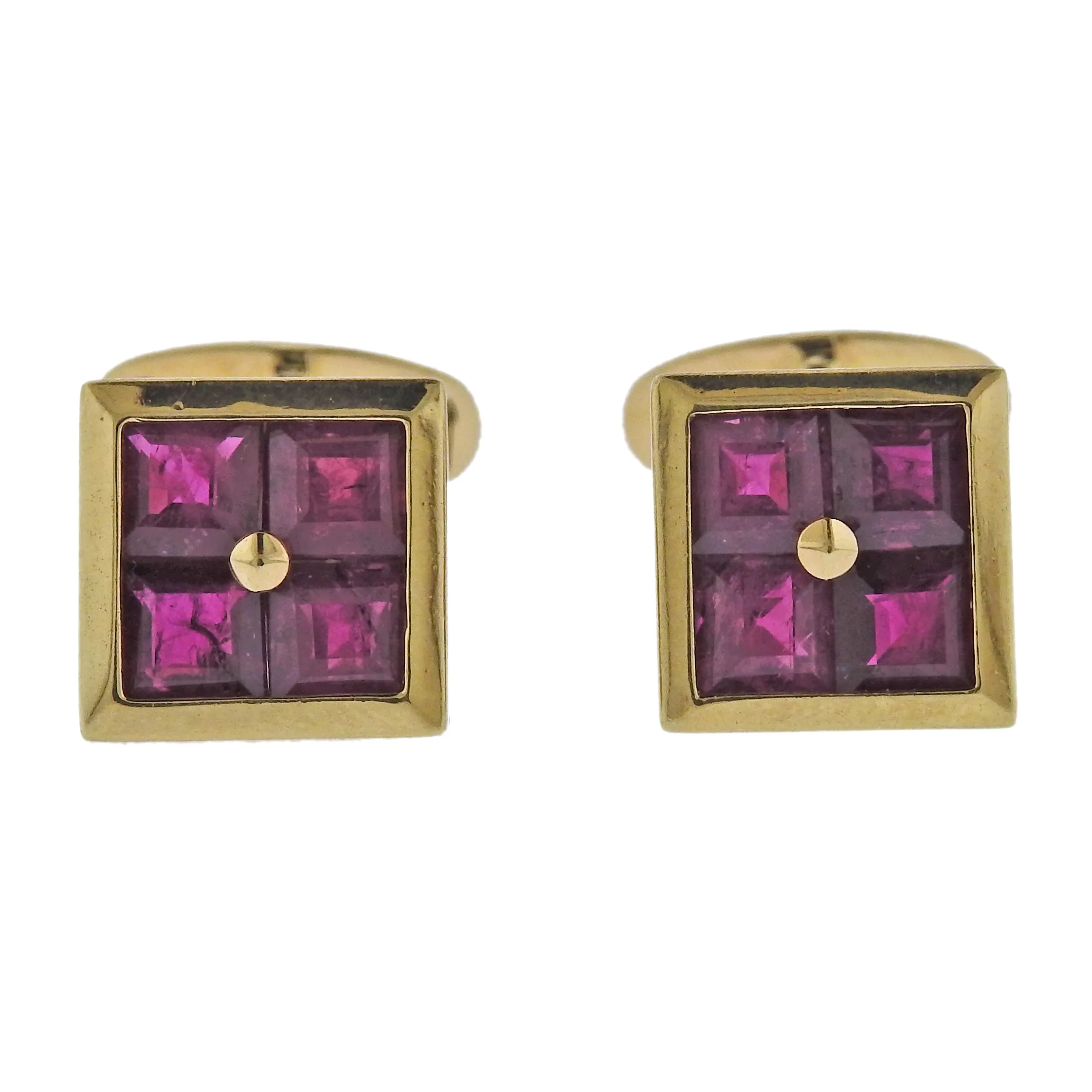 Assael Ruby Gold Cufflinks