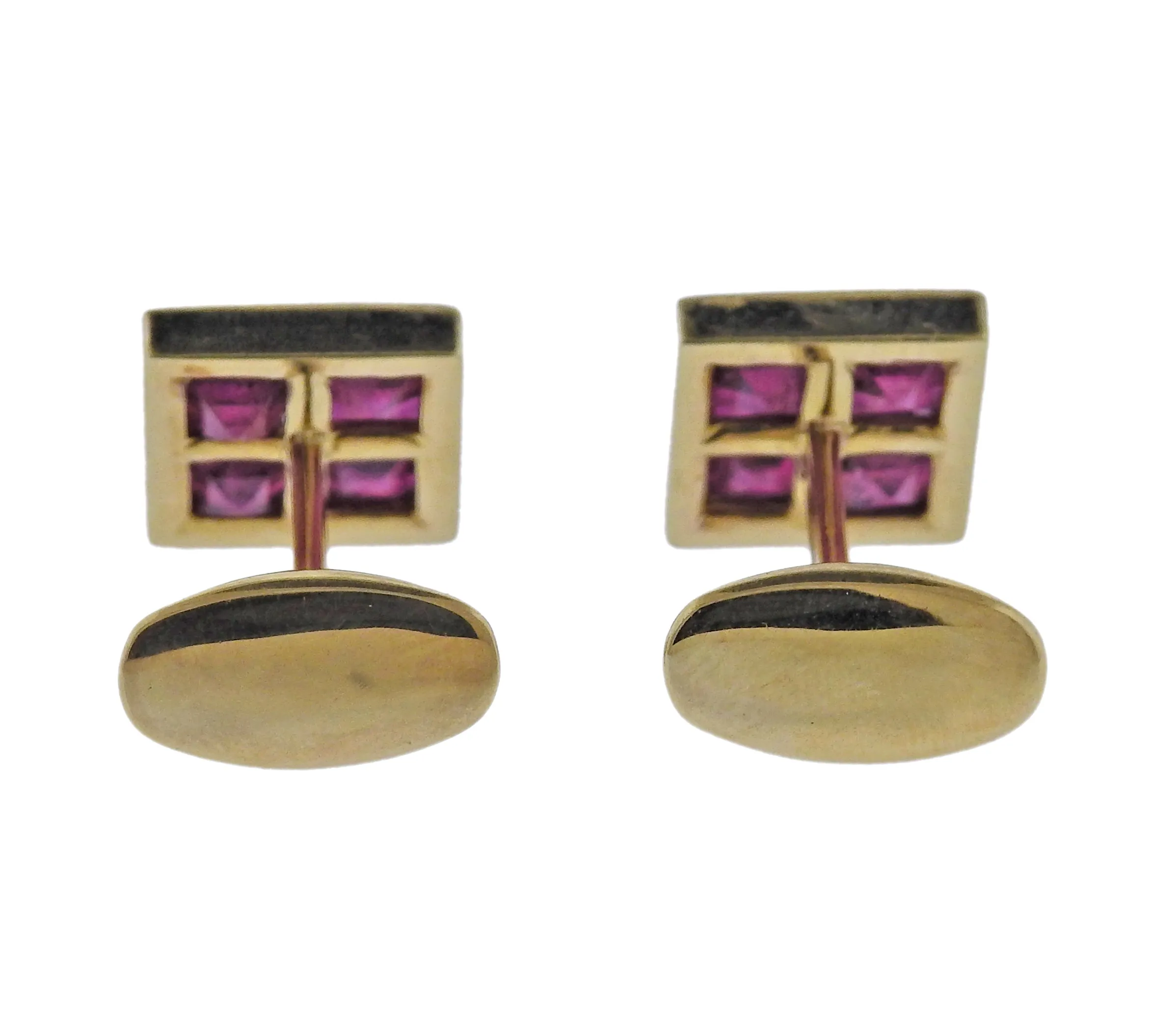 Assael Ruby Gold Cufflinks