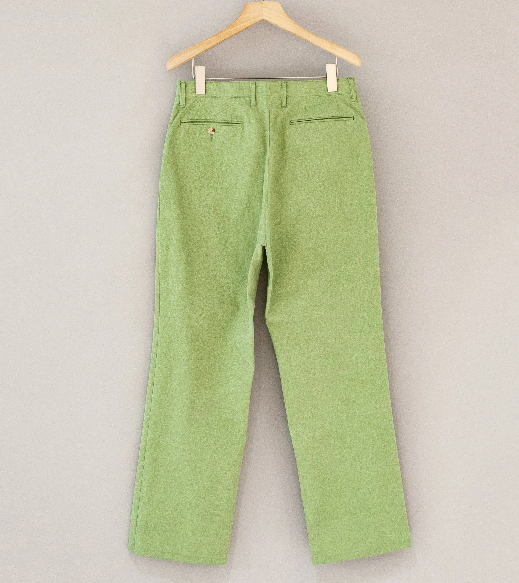 Auralee 'Washed Hard Twist Canvas Pants' (Green)