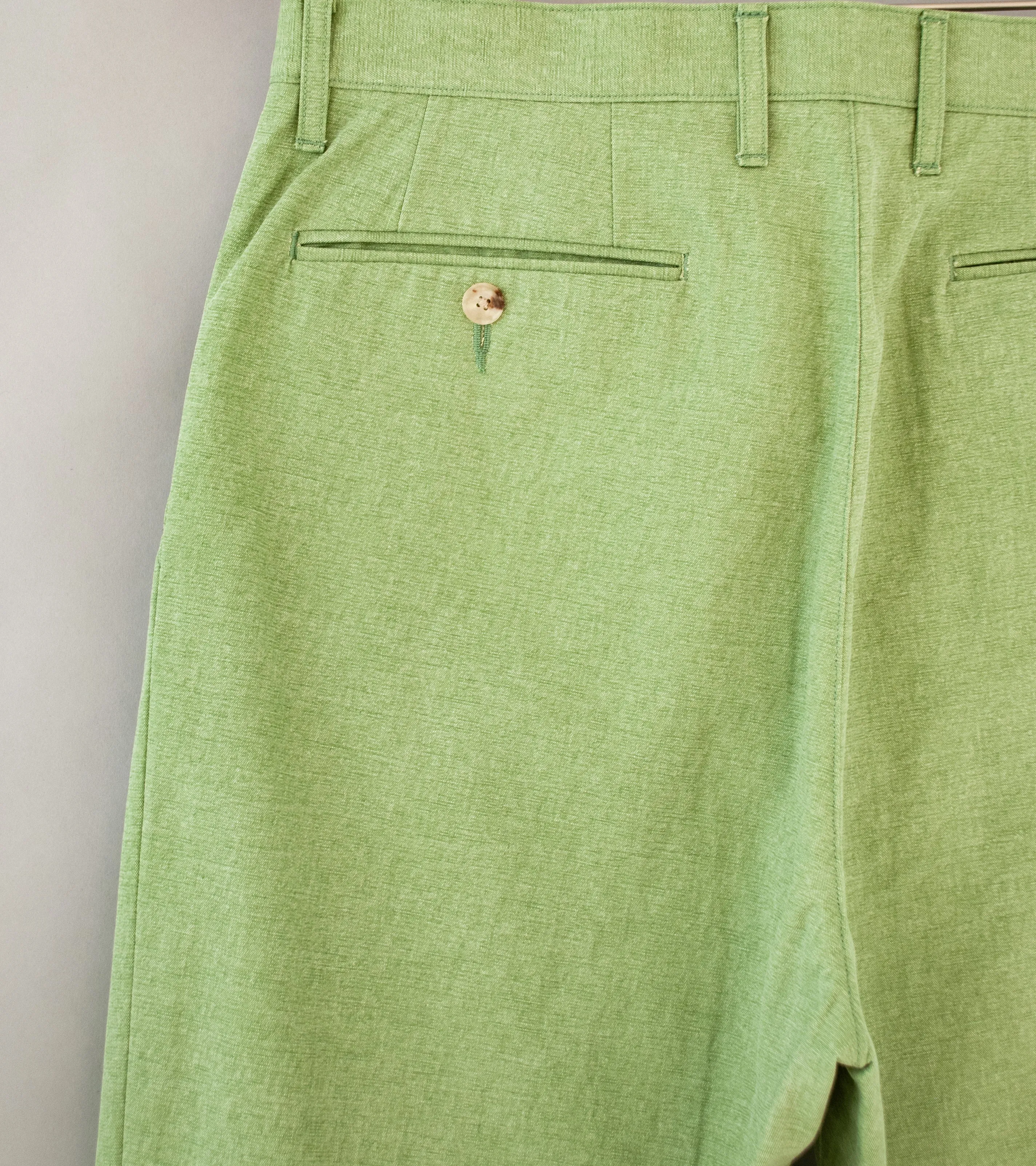 Auralee 'Washed Hard Twist Canvas Pants' (Green)