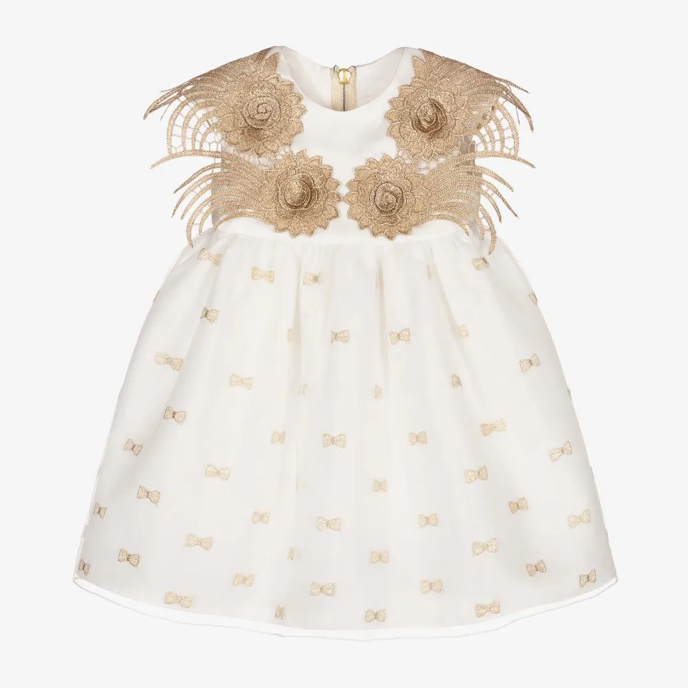 Baby Girls Gold Wings Dress 