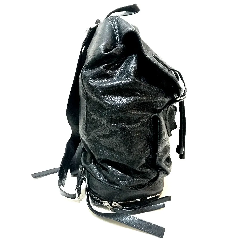 BALENCIAGA Backpack 298114 Sheepskin black Backpack Backpack unisex(Unisex)