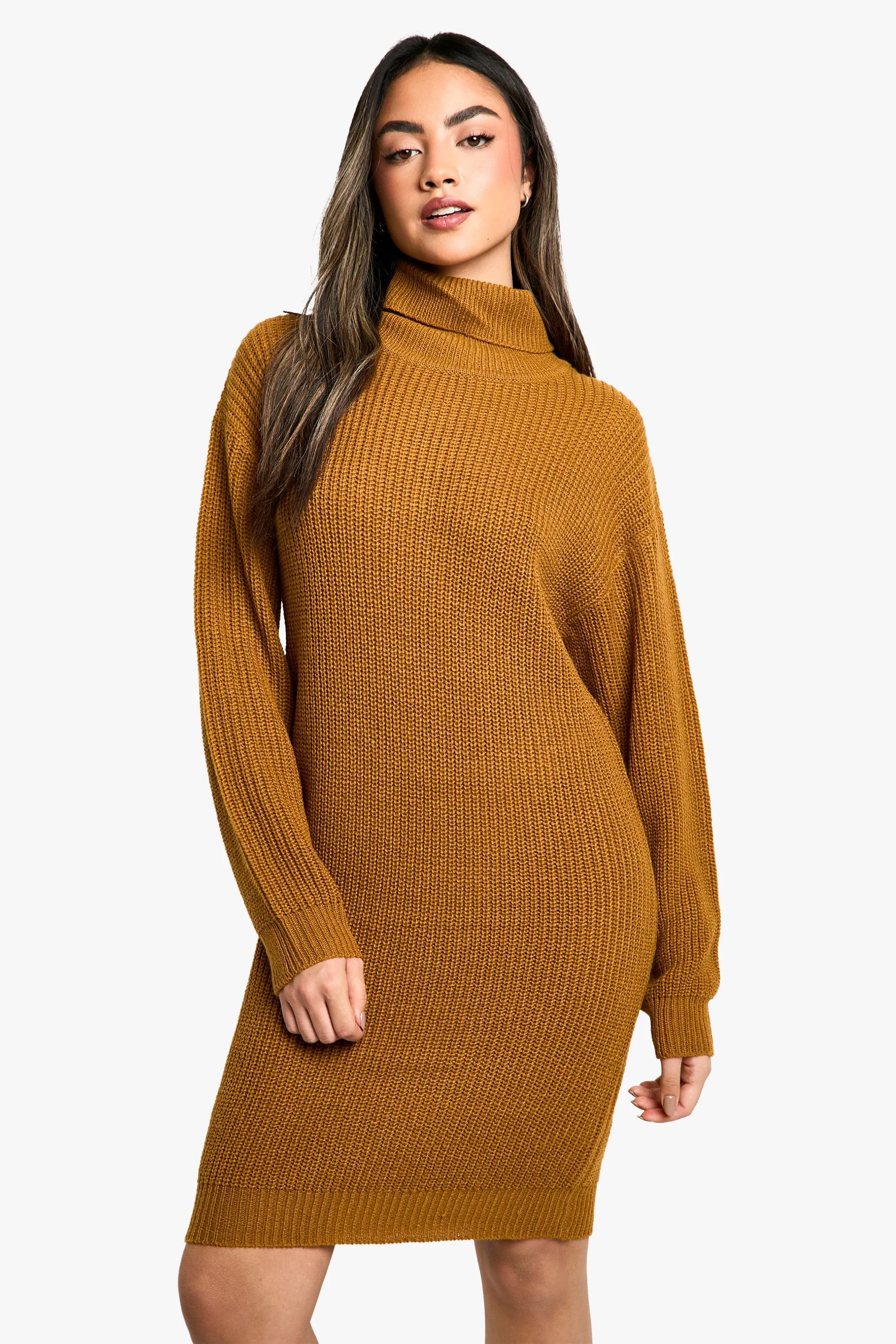 Basic Turtleneck Sweater Dress