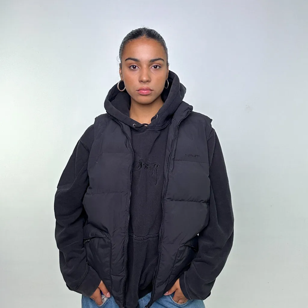 Black 90s Carhartt Puffer Jacket Coat Gilet (L)