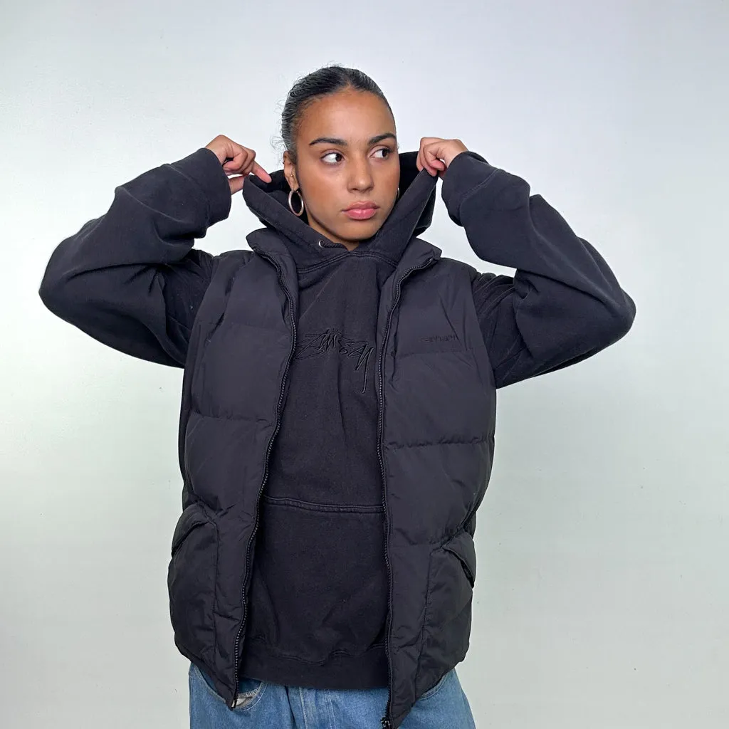 Black 90s Carhartt Puffer Jacket Coat Gilet (L)