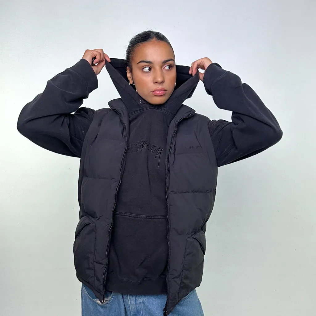 Black 90s Carhartt Puffer Jacket Coat Gilet (L)