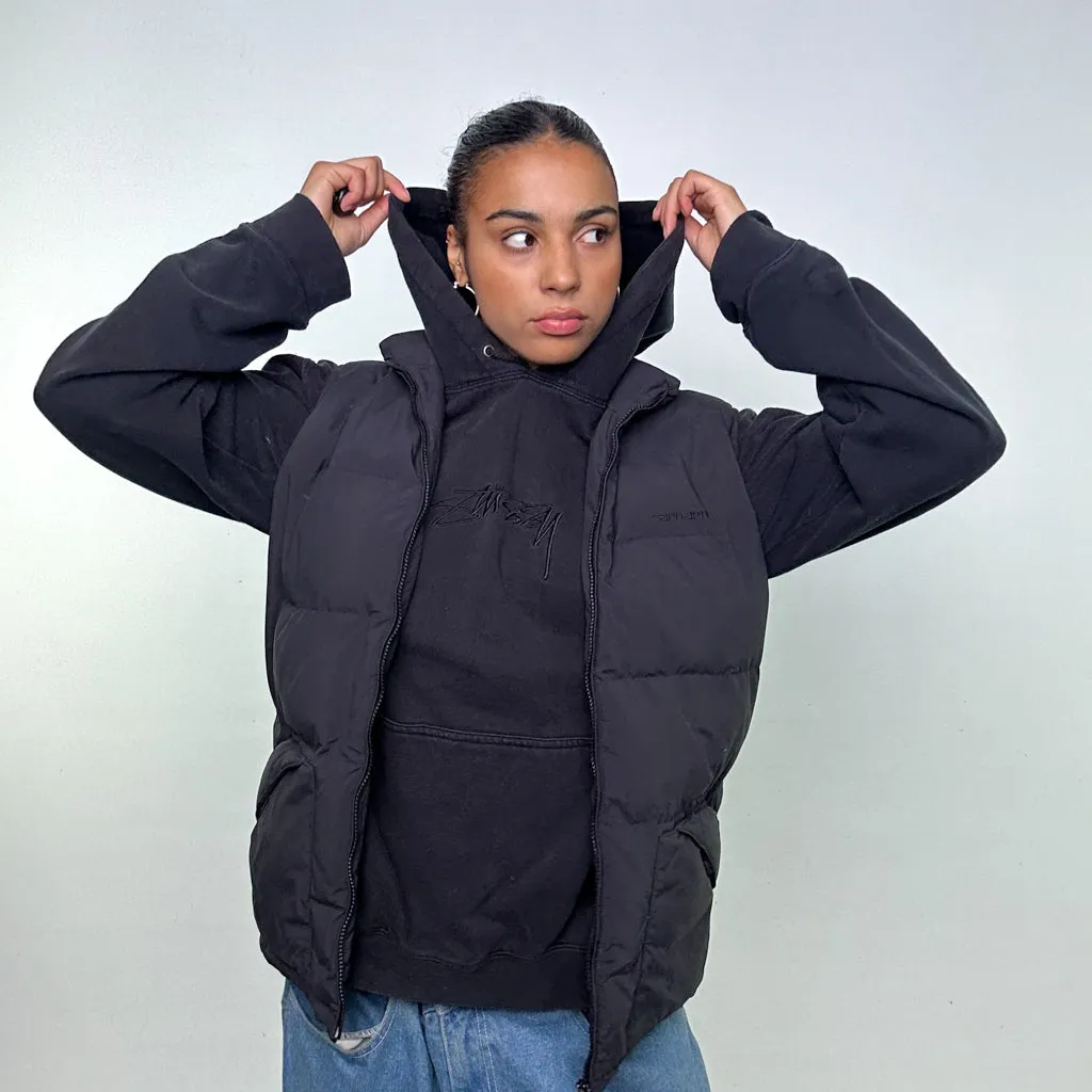 Black 90s Carhartt Puffer Jacket Coat Gilet (L)