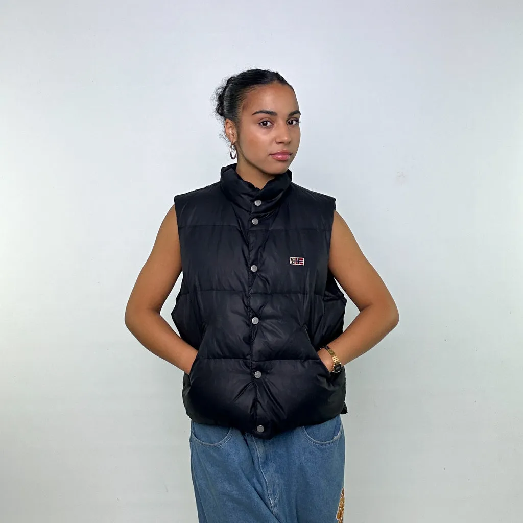 BLACK 90S NAPAPIJRI PUFFER JACKET COAT GILET (