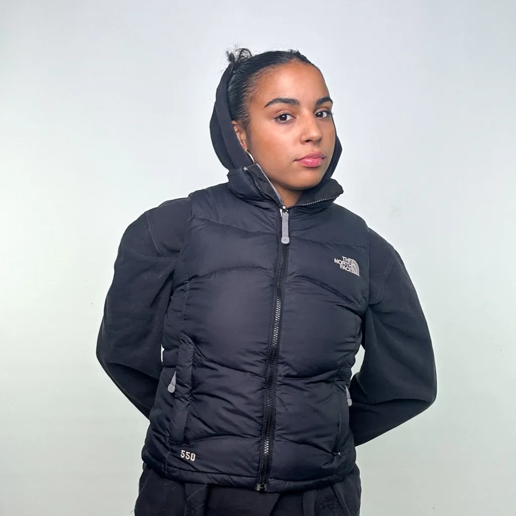 Black 90s The North Face 550 Series Puffer Jacket Coat Gilet (XS)