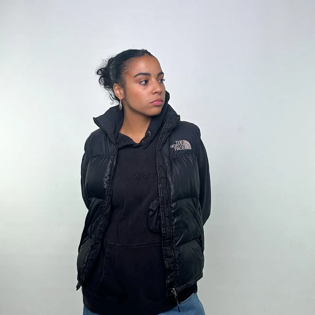 Black 90s The North Face 700 Series Puffer Jacket Coat Gilet (XS)