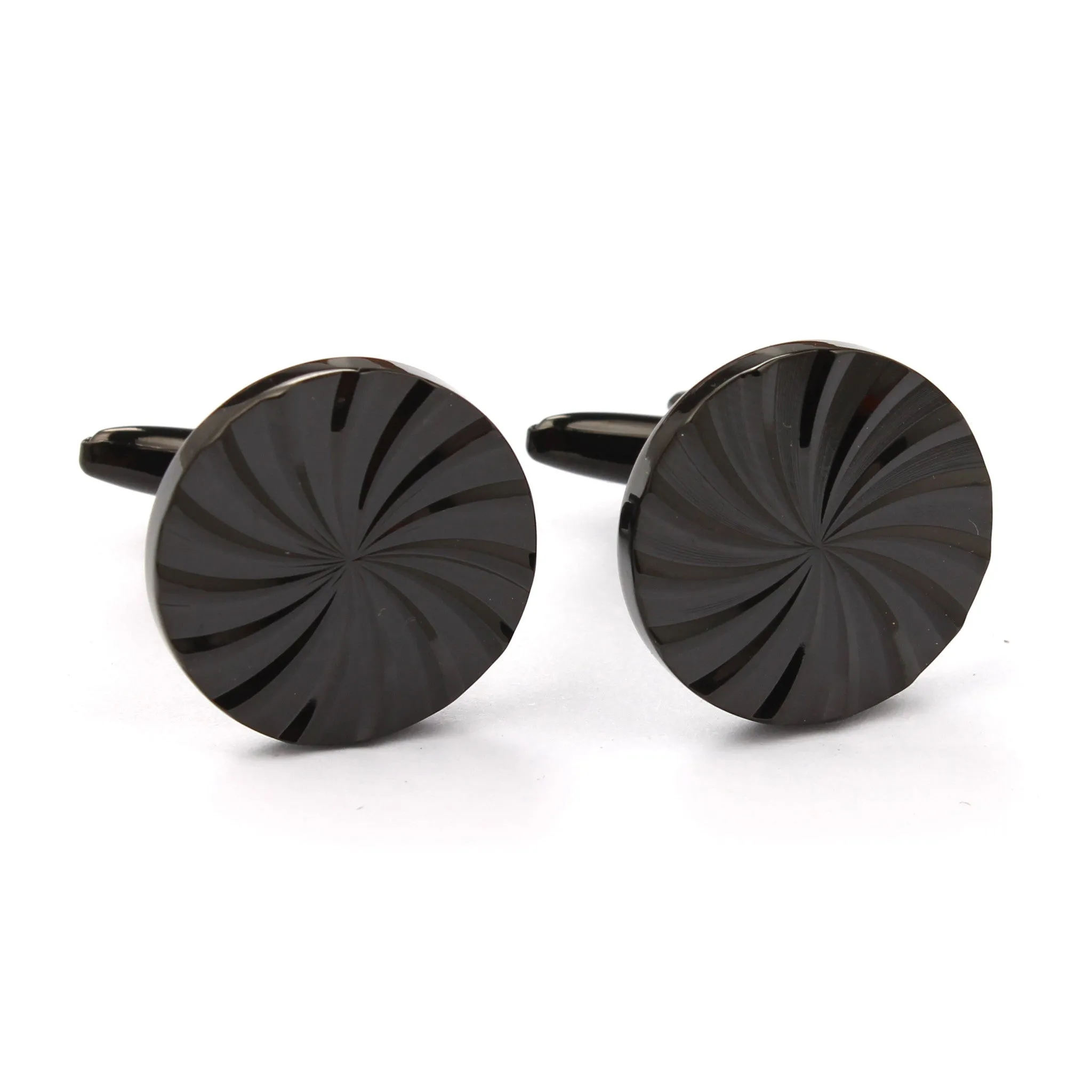 Black Circle Cufflinks