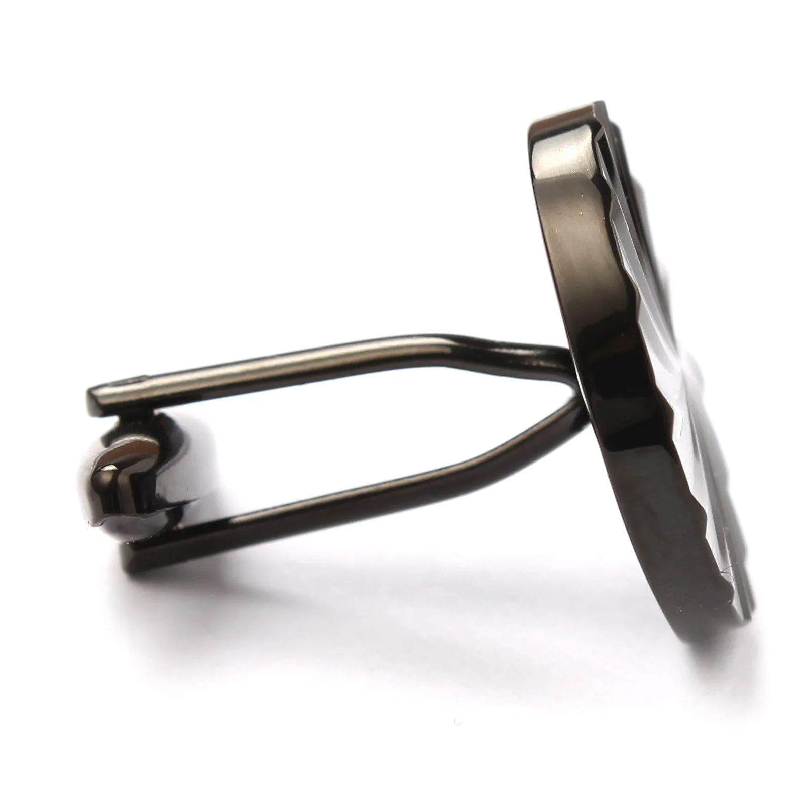 Black Circle Cufflinks