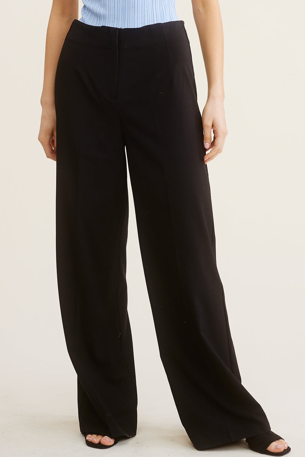 Black Straight Leg Trouser