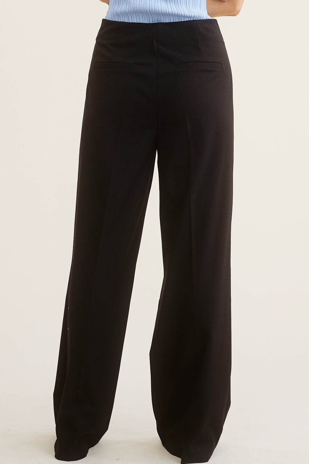 Black Straight Leg Trouser