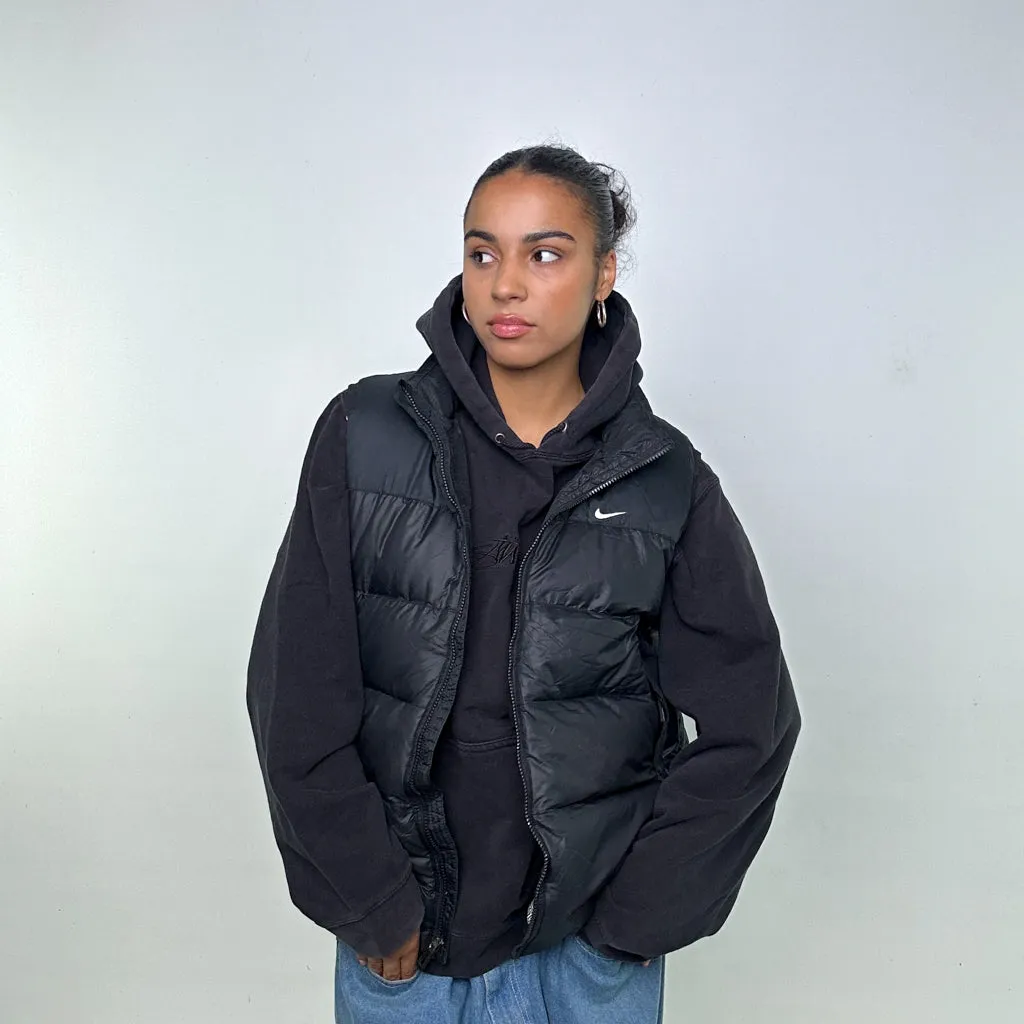 Black y2ks NIKE Puffer Jacket Coat Gilet (L)