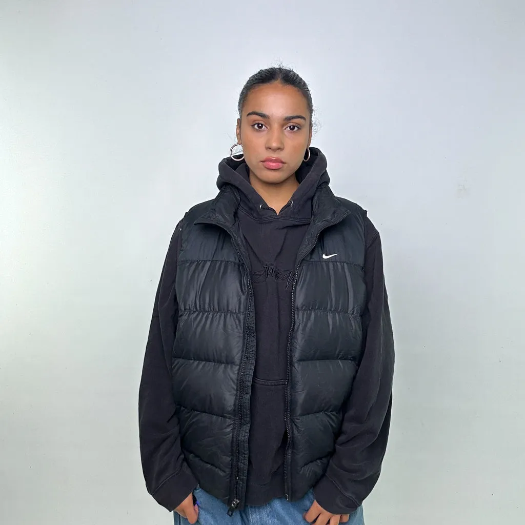 Black y2ks NIKE Puffer Jacket Coat Gilet (L)