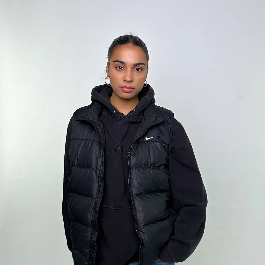 Black y2ks NIKE Puffer Jacket Coat Gilet (L)